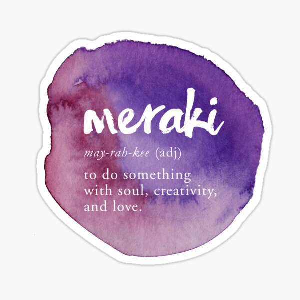 Meraki Creative Definition - Purple Watercolor Sticker