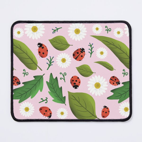 Item preview, Garden Ladybug Pattern Art (pink) designed and sold by jvcoart.