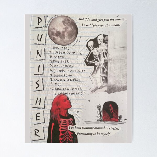 Artikel-Vorschau von Punisher Phoebe Bridgers Collage lang, designt und verkauft von Florence-UK.
