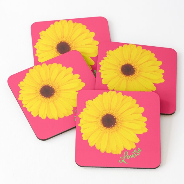 Item preview, Bright Gerbera Flower, Personalised with the Name "Louise" designed and sold by CreateShape.