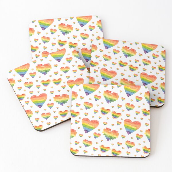 Item preview, CUTE RAINBOW HEARTS designed and sold by KelliesCorner.
