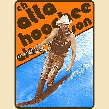 Alan Jackson Chattahoochee Waterskiing Retro Country Fan Art