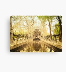 Paris - Fountain - Garden of Luxembourg Canvas Print