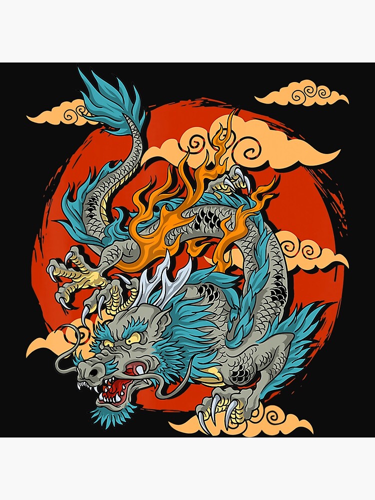 “Japanese Dragon Kanji Retro Vintage Japanese Art” Poster by Myharstore