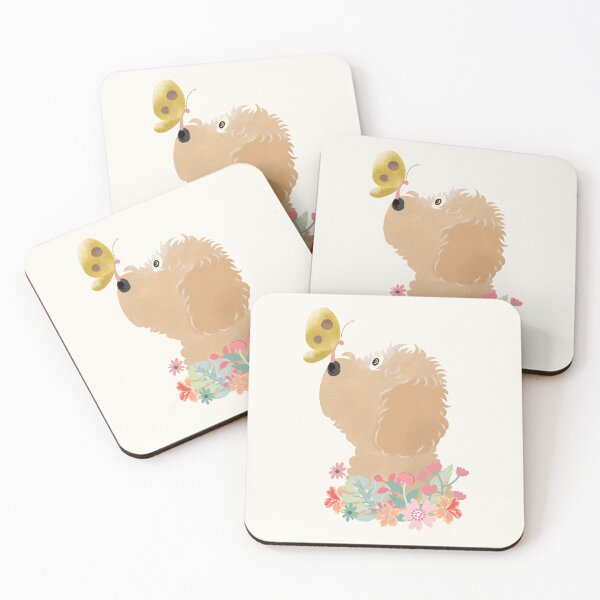 Item preview, Hello Spring! Apricot Goldendoodle Labradoodle Cockapoo Cavapoo Aussiedoodle Bernedoodle designed and sold by Lulupainting.