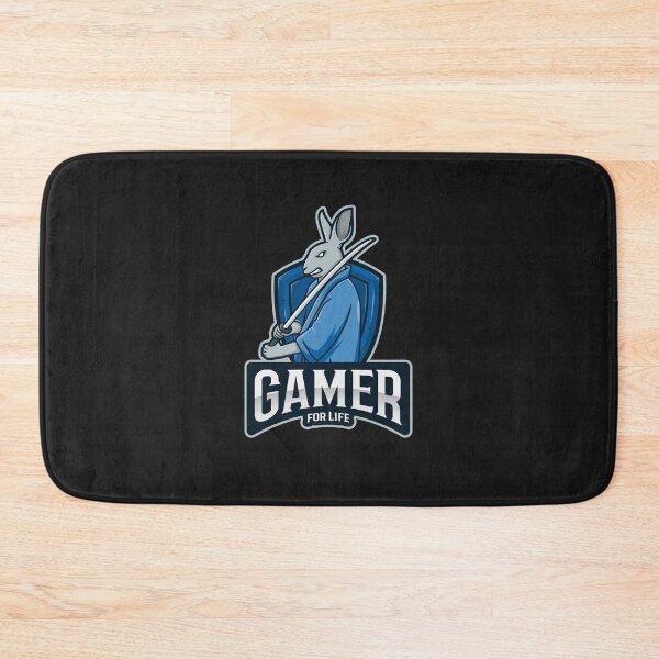 Item preview, Gamer for Life with Rabbit holding a Samurai Sword designed and sold by PRIVARSHU.