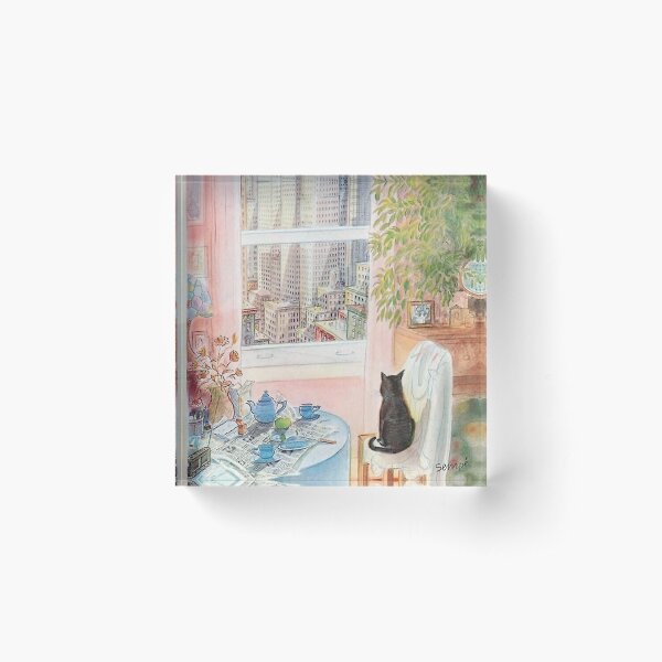 the new yorker dream of a cat poster Acrylic Block