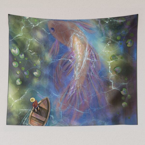 Item preview, Lake Sea Monster Fantasy Digital Art designed and sold by nour-draws.