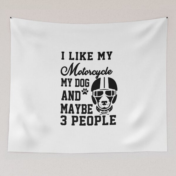 Item preview, funny Motorcycles I like My Motorcycle, Dog & Maybe 3 People gift for riders Moto Cross Motorcross Funny sarcastic Rude Offensive saying, boyfriend girlfriend  designed and sold by joygift369.