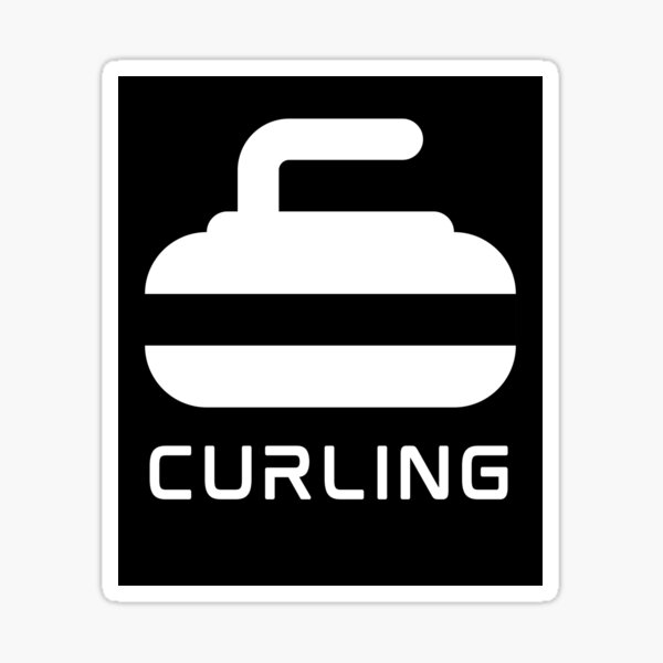 CURLING BROOMS & ROCK Curl Corn Granite Stone Curler Vinyl Window Sticker Decal 