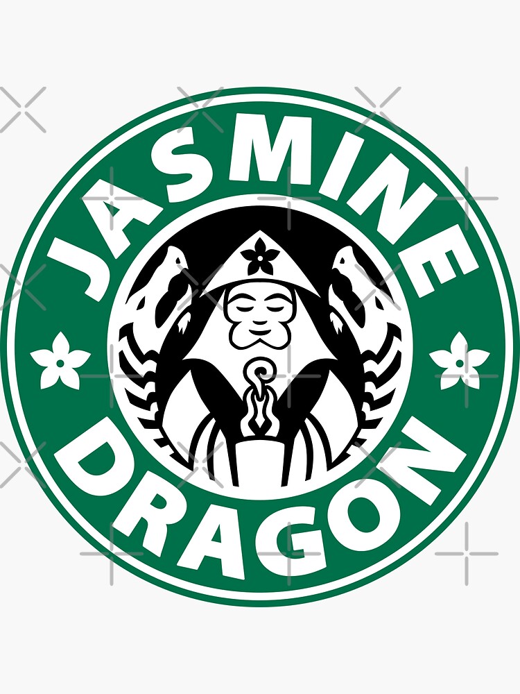 Thumbnail 3 of 3, Sticker, The Jasmine Dragon designed and sold by MrStrawberry.