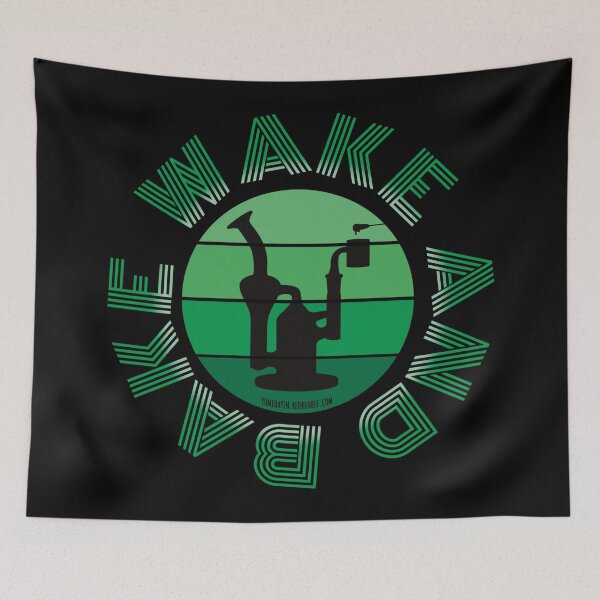 Item preview, Retro Vintage Sunset Green Dab Rig-Wake and bake designed and sold by YomeHayin.
