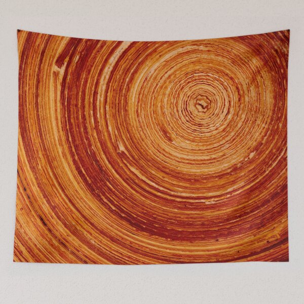 Item preview, Circle year ring pattern in dark orange colors designed and sold by ReachForArt.