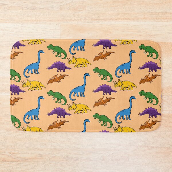 Item preview, Multicolor Dinosaur print light orange designed and sold by DemonicGloom.