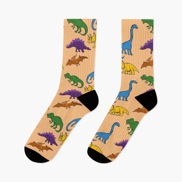 Item preview, Multicolor Dinosaur print light orange designed and sold by DemonicGloom.