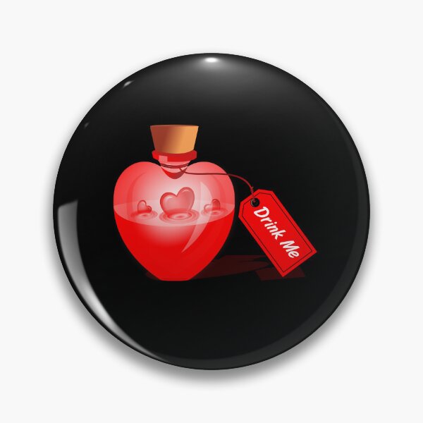 Artikelvorschau, Drink me Herzförmige Glasflasche mit Liebe - Lebens- und Liebeszitat entworfen und verkauft von bluehatgraphics.