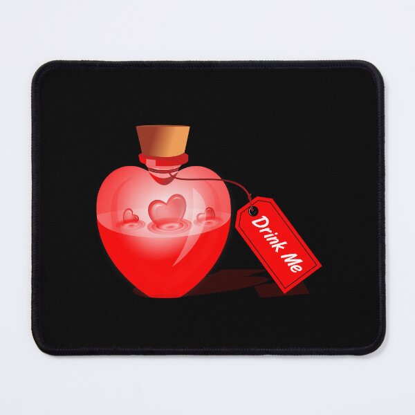 Item preview, Drink me Heart - shaped glass bottle with love - Life and love quote designed and sold by bluehatgraphics.