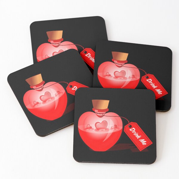 Item preview, Drink me Heart - shaped  glass bottle with love - Life and love quote designed and sold by bluehatgraphics.