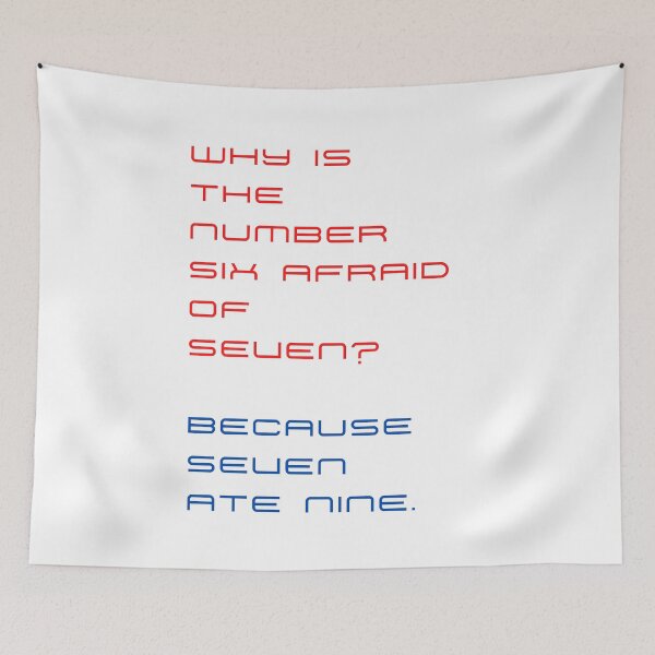 Item preview, Why is the number six afraid of seven? Because seven ate nine designed and sold by byskillbytalent.