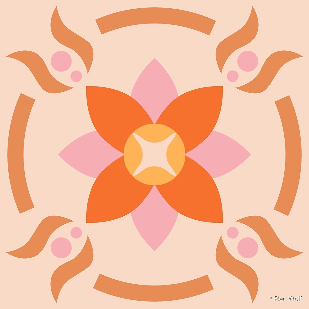 Geometric Pattern: Waterlily: Groove by * Red Wolf