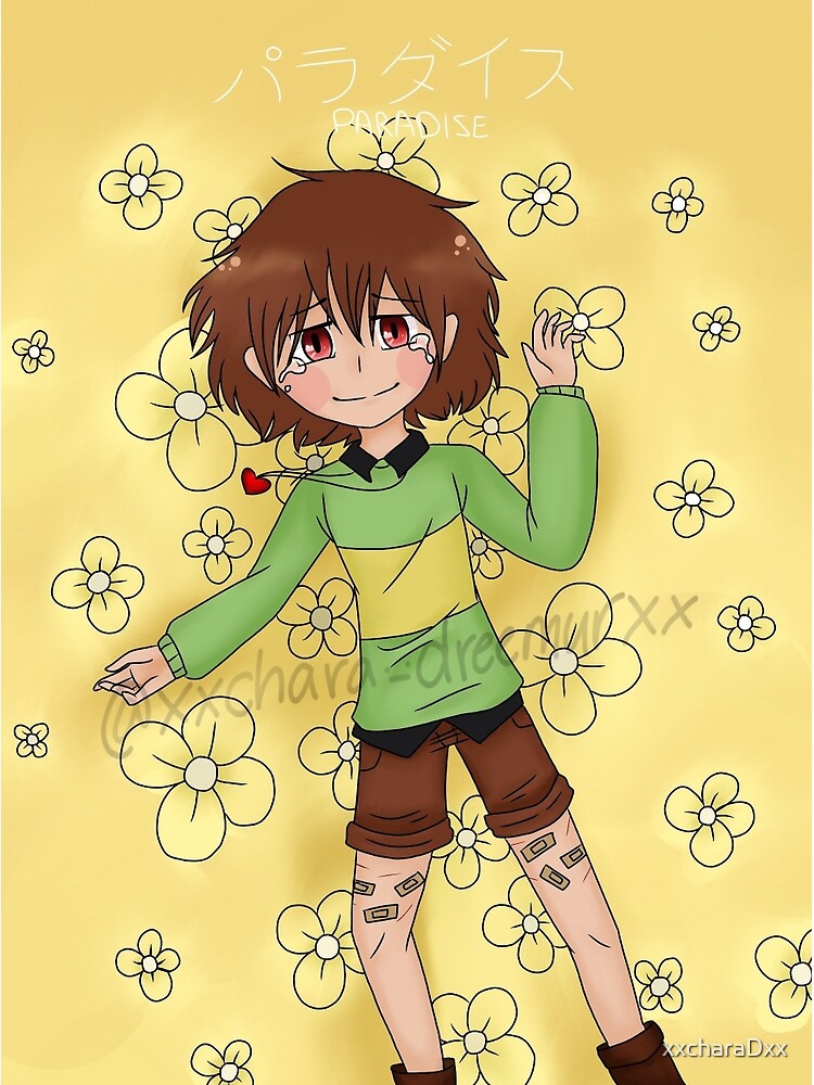 "Chara undertale fan art Paradise" Art Print by xxcharaDxx Redbubble