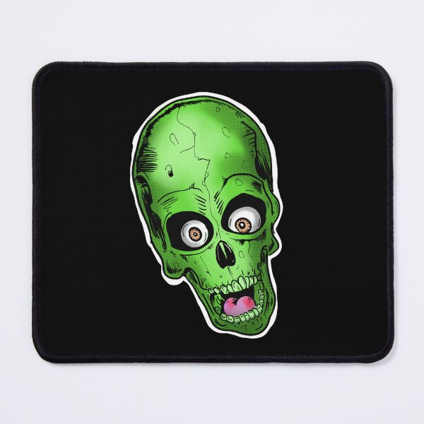 Item preview, Green zombie skull guy designed and sold by SilentlyRob668.