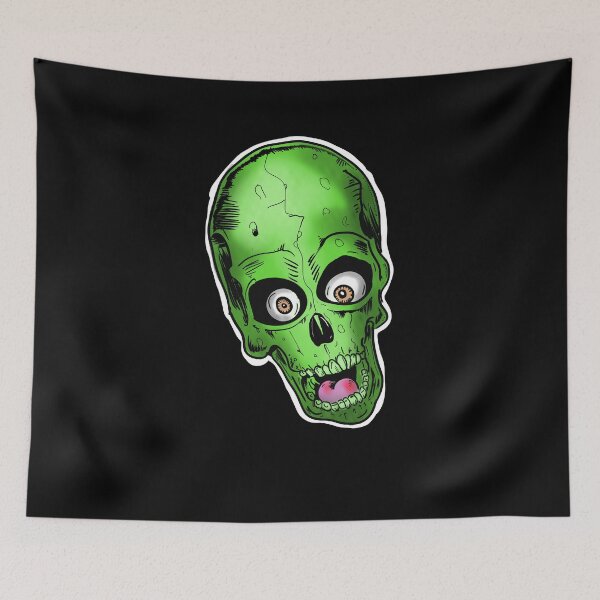 Item preview, Green zombie skull guy  designed and sold by SilentlyRob668.