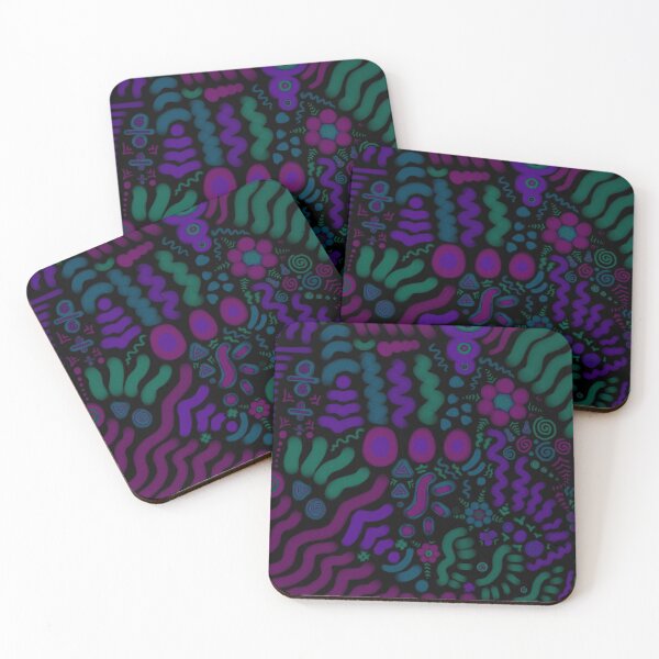 Item preview, Soft abstract shapes with black background  designed and sold by DreamKaracters.