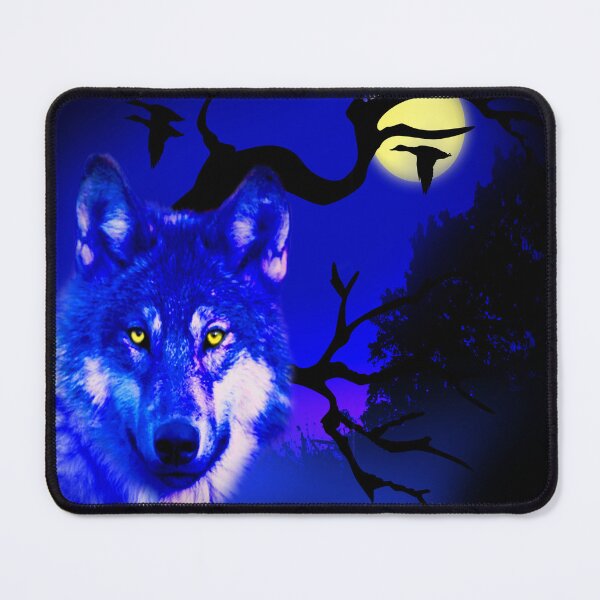Item preview, Wolf night design with the moon for you and your lovely one. designed and sold by bluehatgraphics.