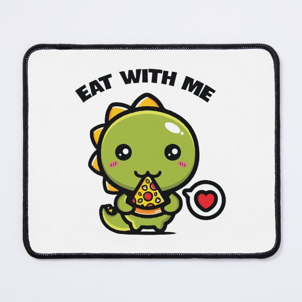 Item preview, Cute Dinosaur Eat Pizza With Me designed and sold by matt12991.