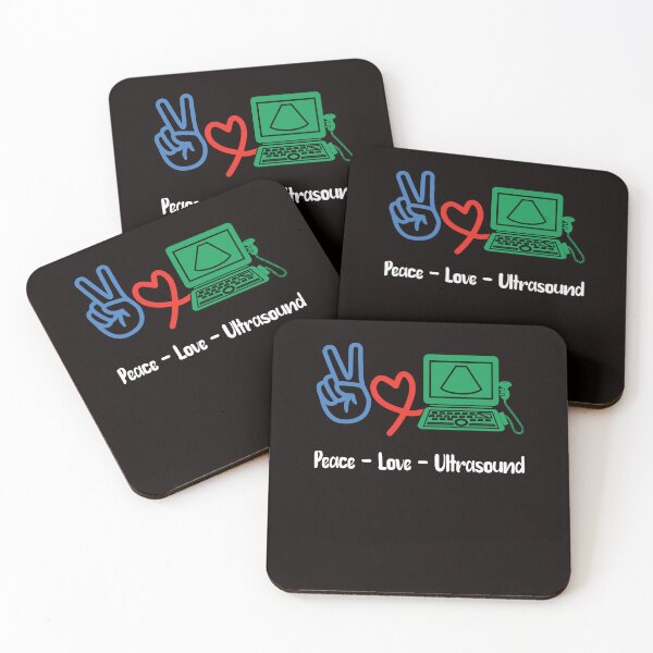 Item preview, Peace Love Ultrasound Sonography Echography Doctor Hospital designed and sold by TomGiantDesigns.