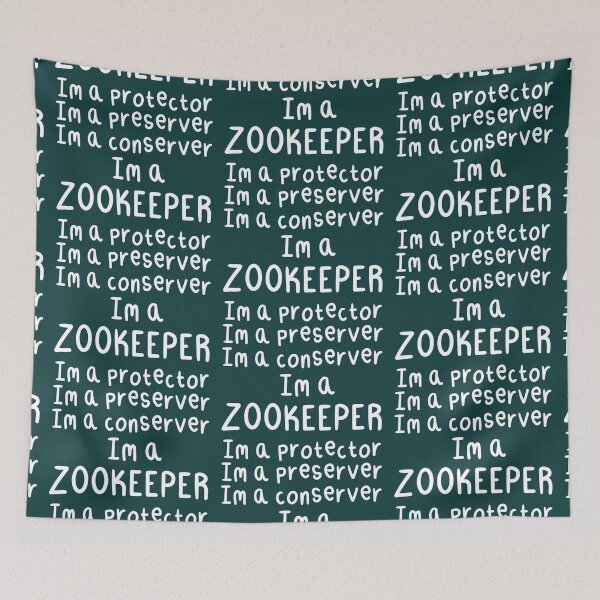 Item preview, Z is for Zookeeper,Funny Zookeeper Design – Humorous Wildlife Care Illustration designed and sold by PrettylittlepastelUk.