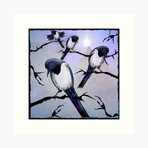 Item preview, Magpies in the branches designed and sold by redraiph.