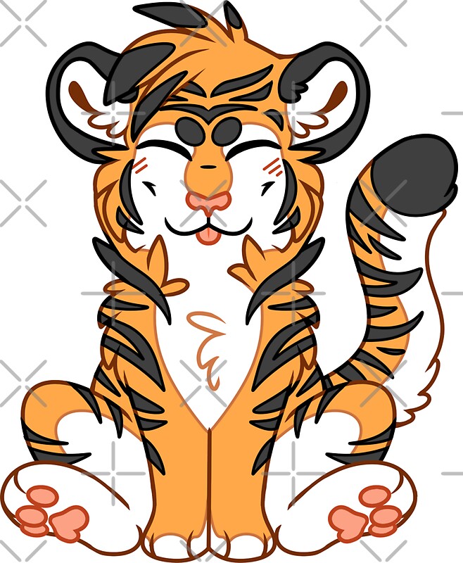 "Cute Chibi Tiger" Stickers by 8Bit-Paws | Redbubble