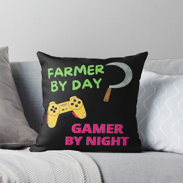 Artikelvorschau, Farmer bei Tag Gamer bei Nacht entworfen und verkauft von jkulling.