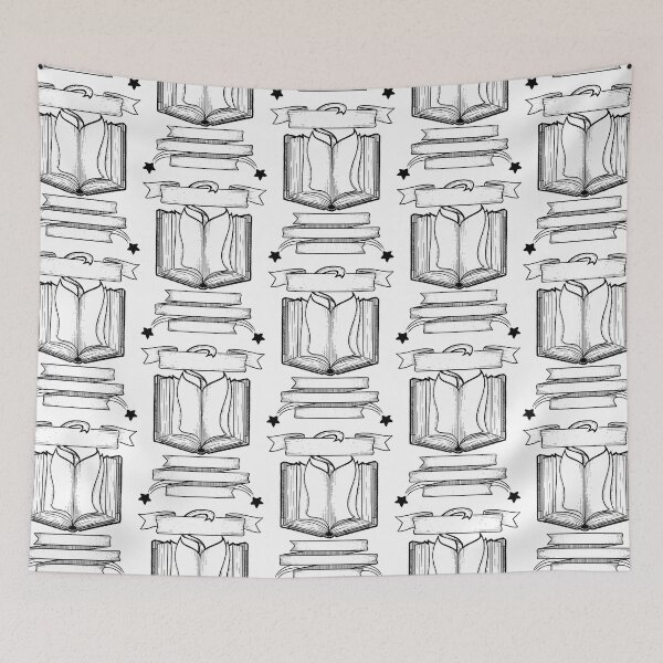 Item preview, Libro simple pero potente ilustración de arte de línea digital como patrón designed and sold by ZaryaKiqo.