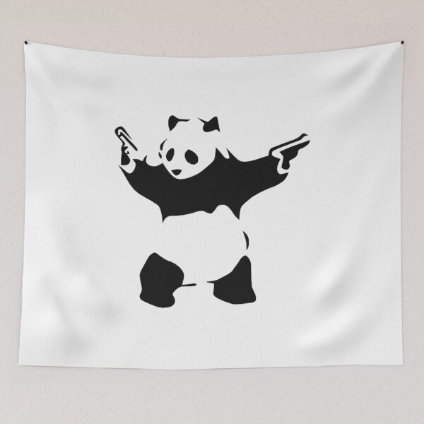 Item preview, Animal Funny Banksy Panda With Guns designed and sold by Ildar012.