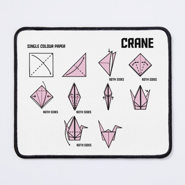 Paper Crane Origami Pattern Art Board Print for Sale by CavaCreates