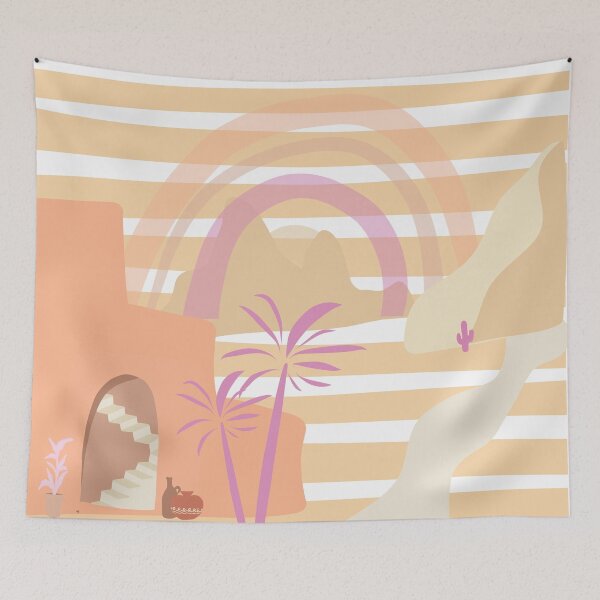 Item preview, Rustic Moroccan Boho Rainbow Landscape designed and sold by IZiets.