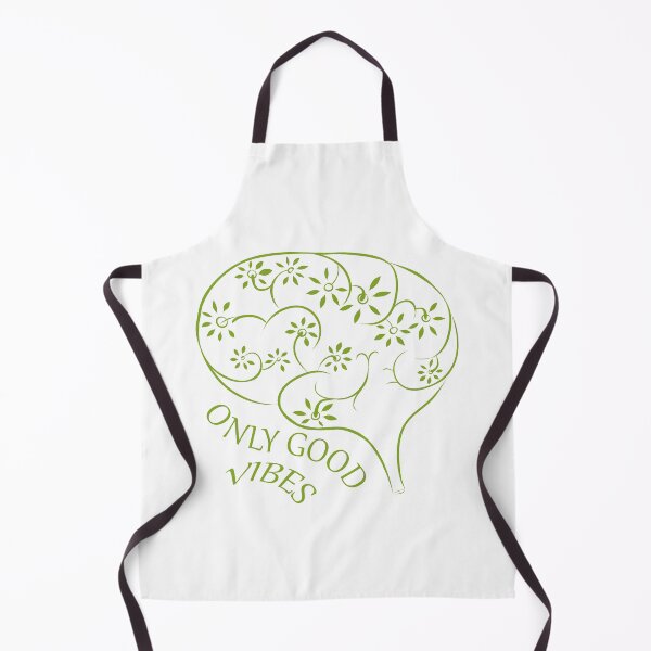 Item preview, Only good vibes. Green brain with quote designed and sold by evk-art.