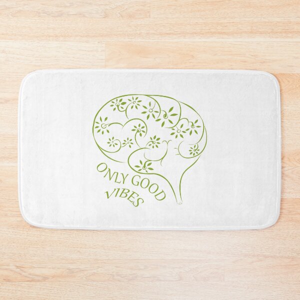 Item preview, Only good vibes. Green brain with quote designed and sold by evk-art.