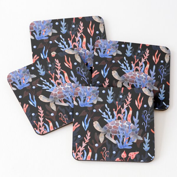 Item preview, watercolor turtle seamless pattern designed and sold by Hoetoons.