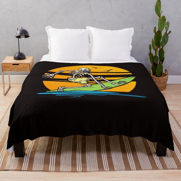 Item preview, Skeleton Surfer Surfboard Surfing Water Sports Longboard designed and sold by TomGiantDesigns.