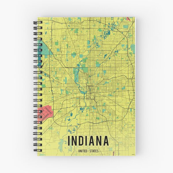 Item preview, Indiana travel advisory map -  Beautiful gift for map lovers and Art deco lovers designed and sold by PostersProf1.