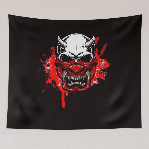 Item preview, Japanese Art Samurai Skull Japan Ninja Shinobi Warrior Kendo designed and sold by TomGiantDesigns.