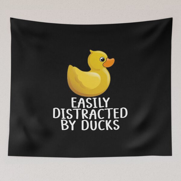 Item preview, Easily distracted by ducks lover funny gift with cute rubber duck graphic  designed and sold by alenaz.