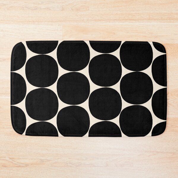 Item preview, Mid-Century Mod Minimalist Dot Pattern in Black and Almond Cream designed and sold by kierkegaard.