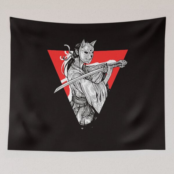 Item preview, Japanese Art Samurai Skull Japan Ninja Shinobi Warrior Kendo designed and sold by TomGiantDesigns.