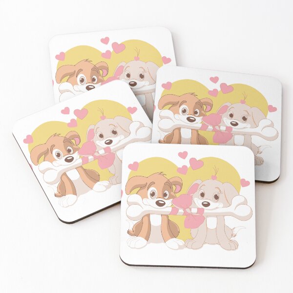 Item preview, Two Valentine dogs holding decorated bone designed and sold by deeplaxman.