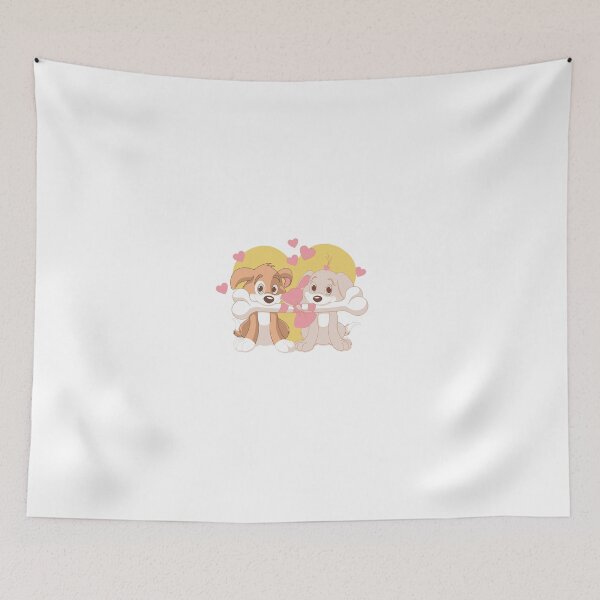 Item preview, Two Valentine dogs holding decorated bone designed and sold by deeplaxman.